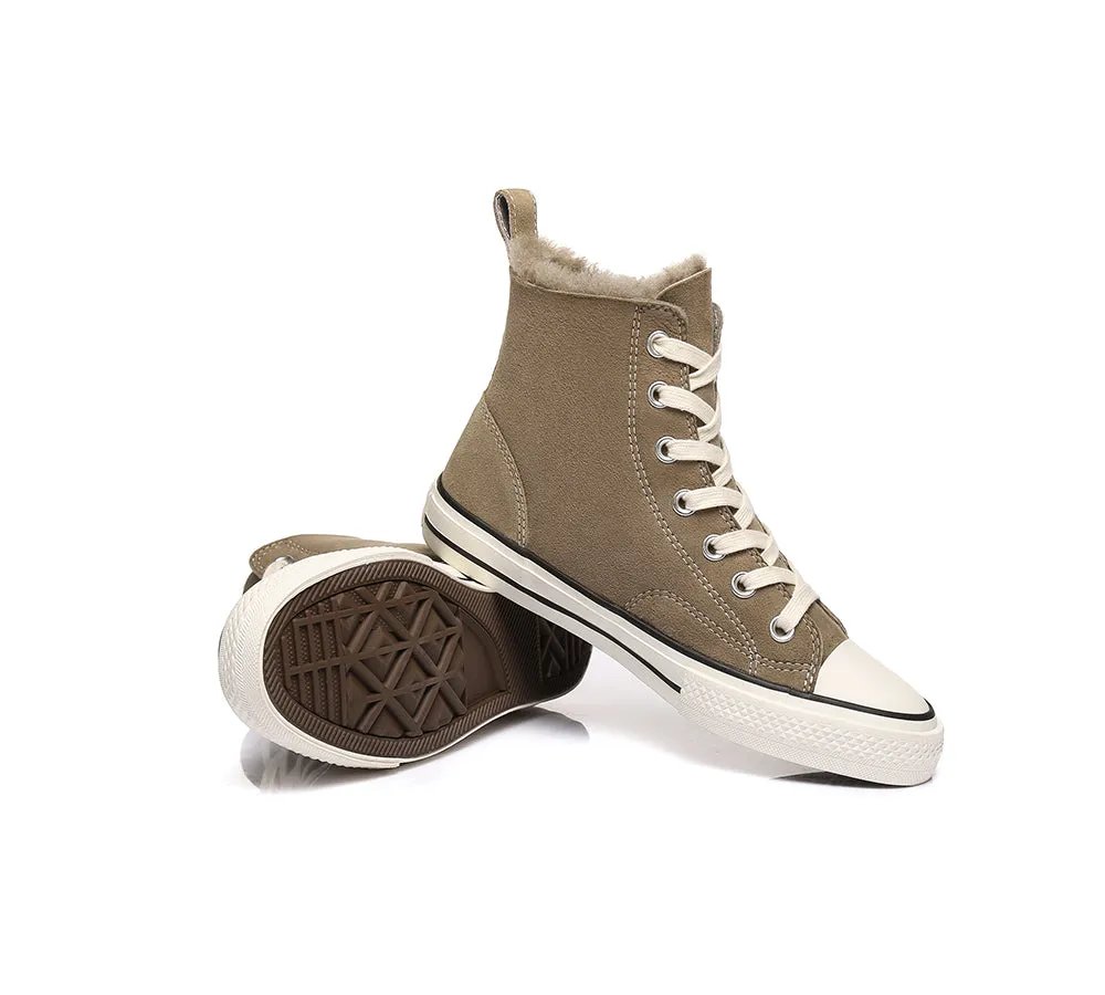 TARRAMARRA® Women Sheepskin Wool High Top Sneakers Viola