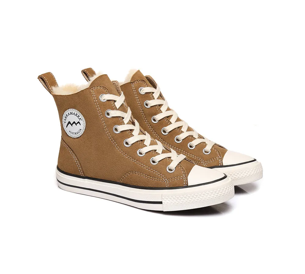 TARRAMARRA® Women Sheepskin Wool High Top Sneakers Viola