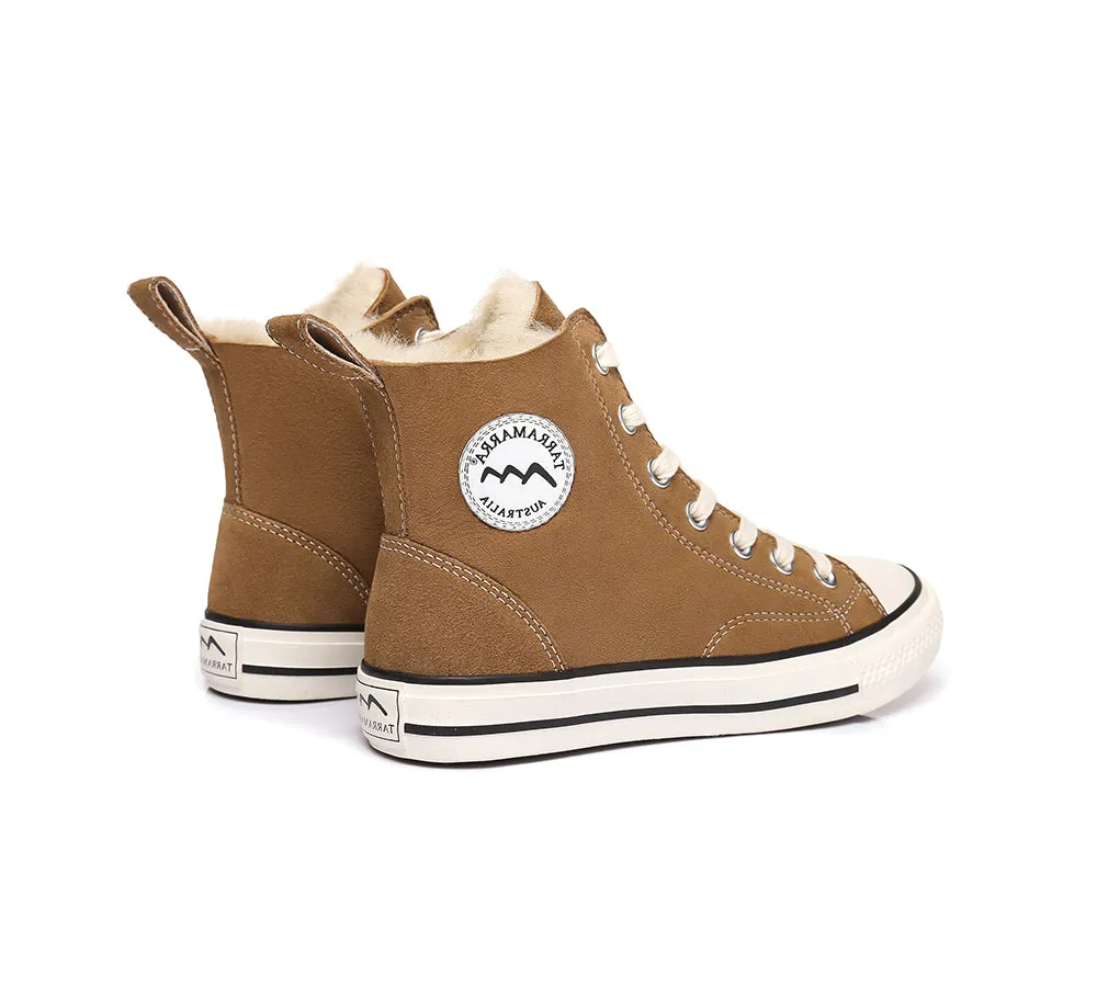 TARRAMARRA® Women Sheepskin Wool High Top Sneakers Viola