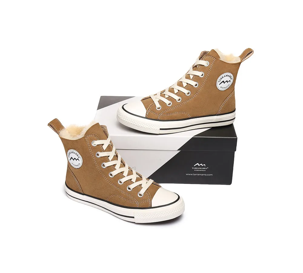 TARRAMARRA® Women Sheepskin Wool High Top Sneakers Viola