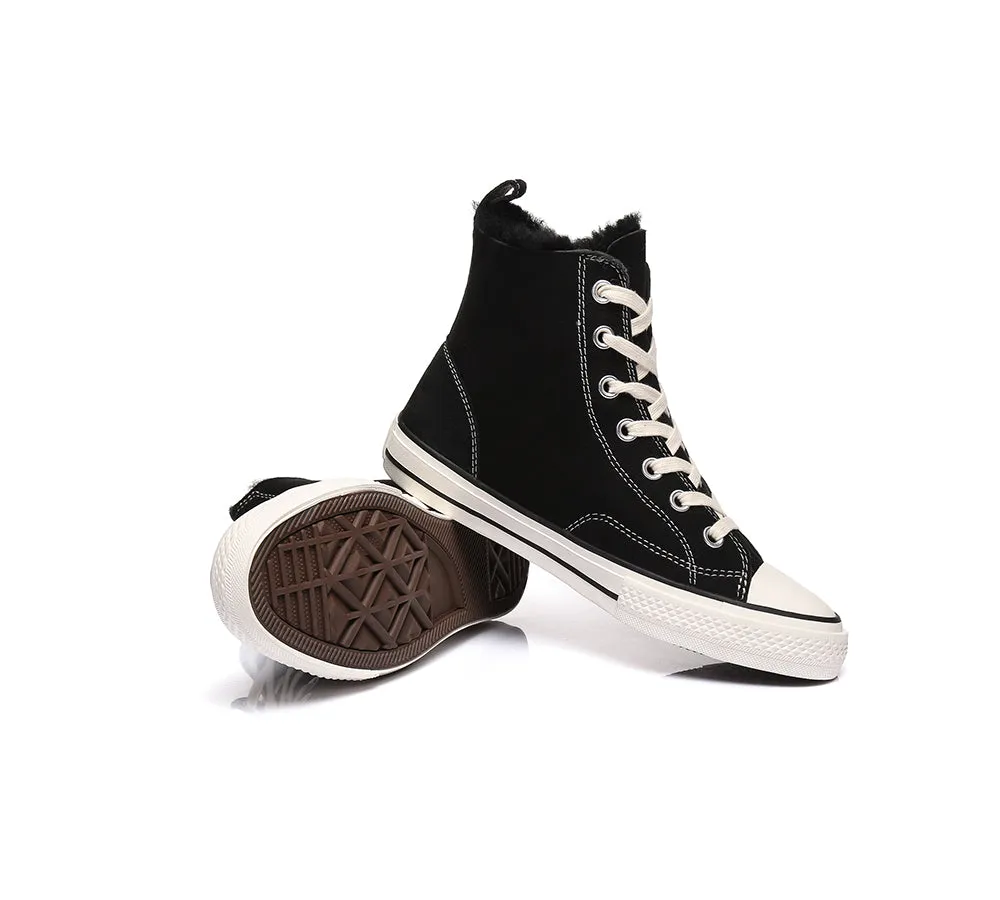 TARRAMARRA® Women Sheepskin Wool High Top Sneakers Viola