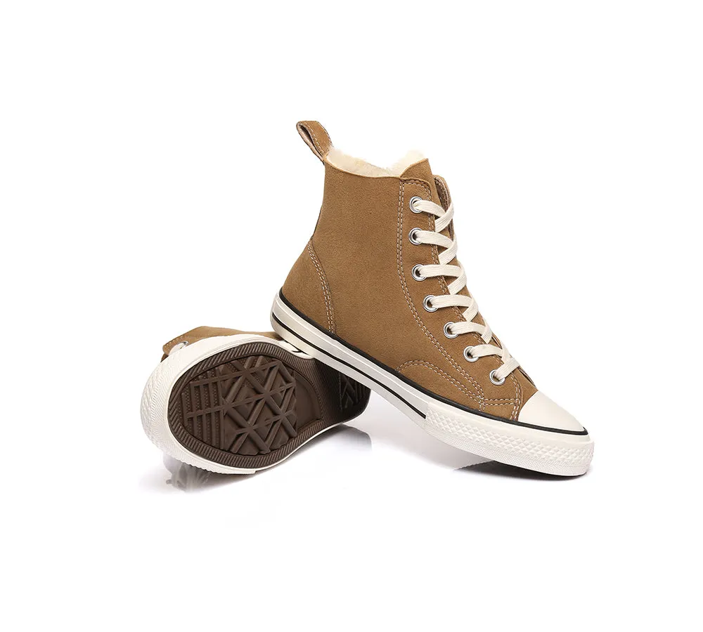 TARRAMARRA® Women Sheepskin Wool High Top Sneakers Viola