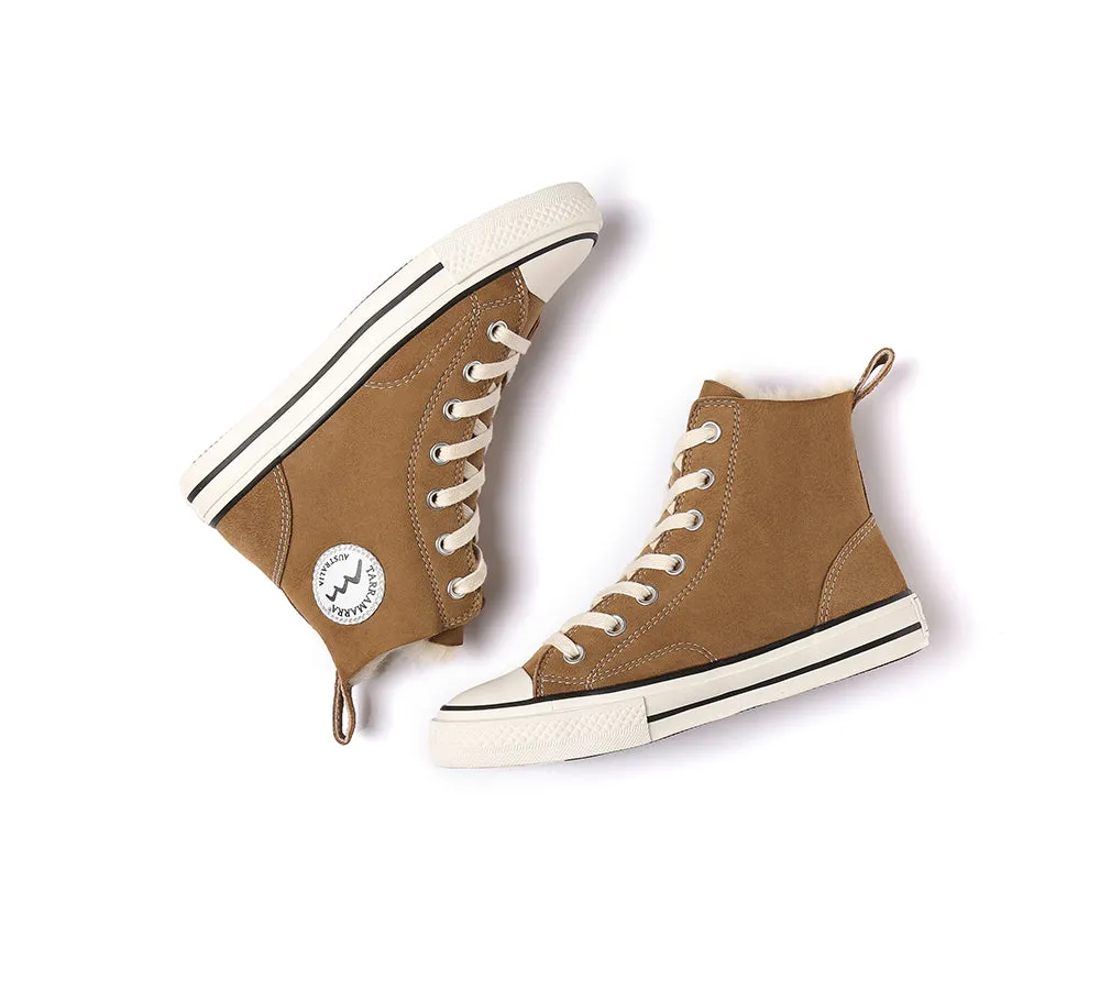 TARRAMARRA® Women Sheepskin Wool High Top Sneakers Viola