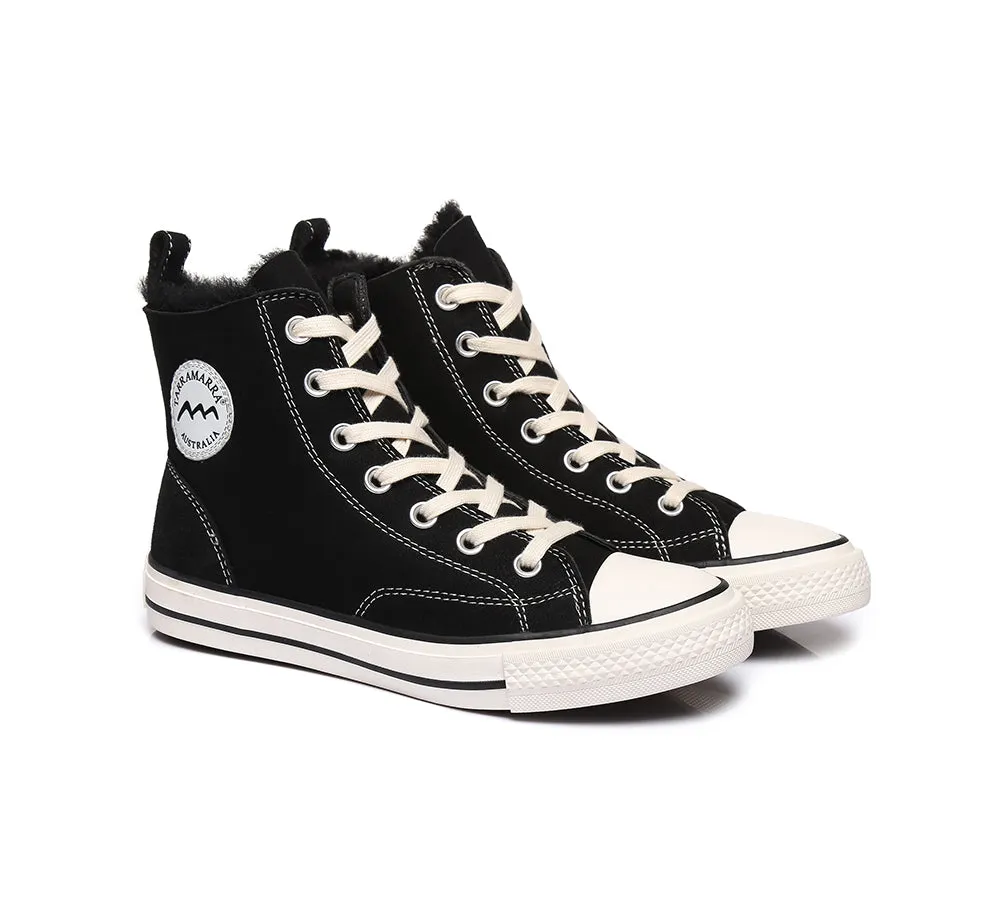 TARRAMARRA® Women Sheepskin Wool High Top Sneakers Viola
