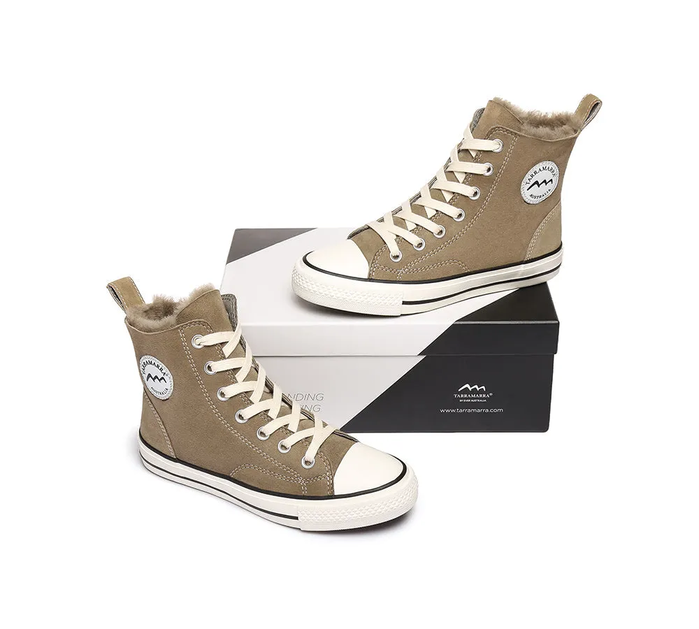 TARRAMARRA® Women Sheepskin Wool High Top Sneakers Viola