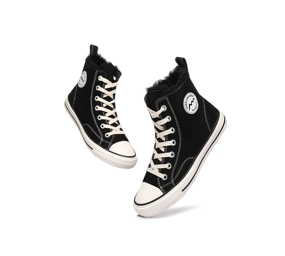 TARRAMARRA® Women Sheepskin Wool High Top Sneakers Viola
