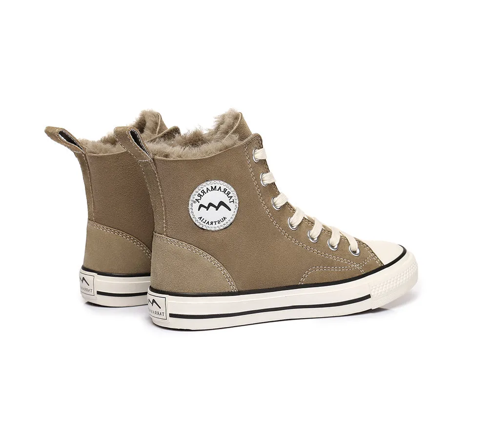 TARRAMARRA® Women Sheepskin Wool High Top Sneakers Viola