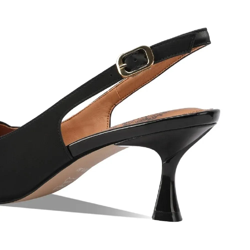 TSS24 Women's Casual Shoes - Leather Pumps - Thin Mid-Heel Sandal