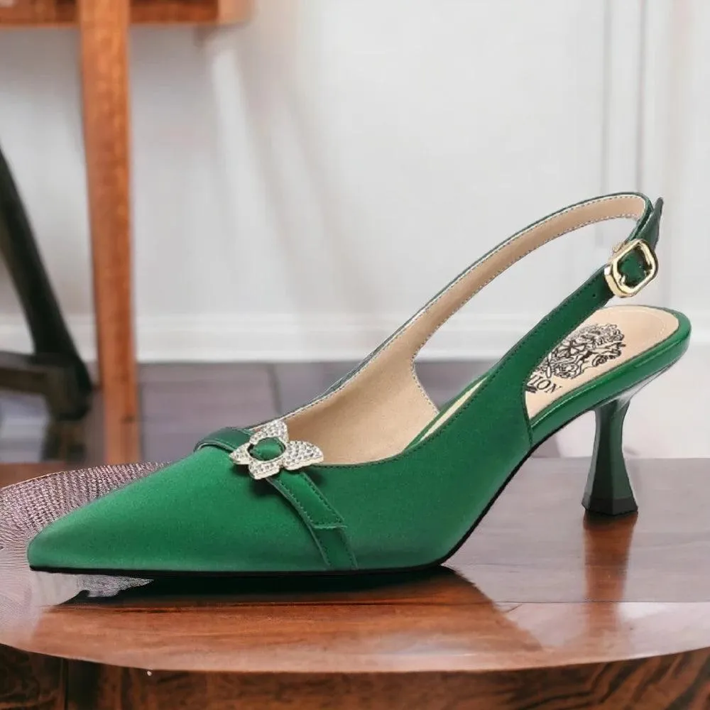 TSS24 Women's Casual Shoes - Leather Pumps - Thin Mid-Heel Sandal