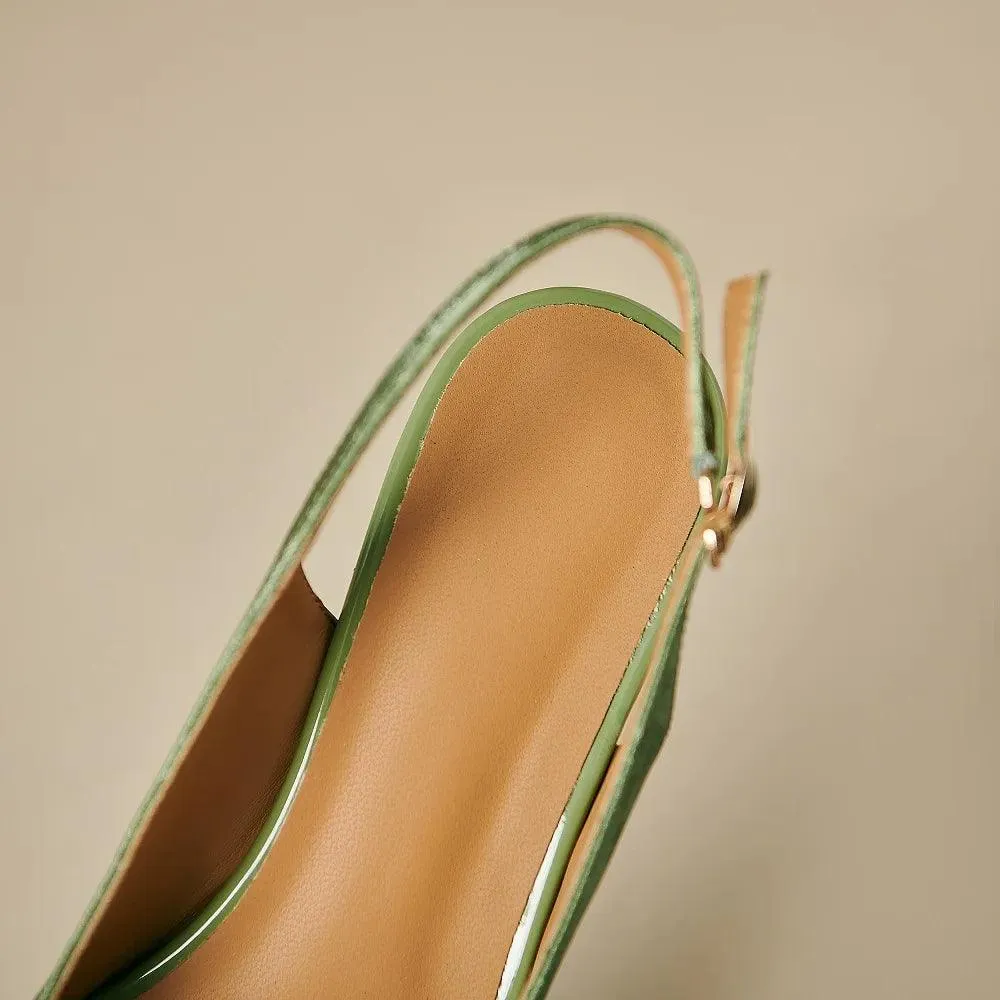 TSS58 Leather Heels Pumps Sandals - Women's Casual Shoes