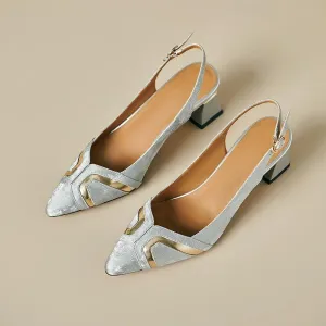 TSS58 Leather Heels Pumps Sandals - Women's Casual Shoes