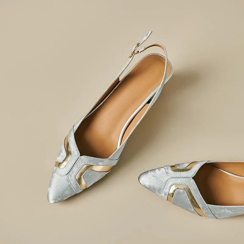 TSS58 Leather Heels Pumps Sandals - Women's Casual Shoes