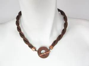 Twisted Mesh Necklace with Mesh Toggle