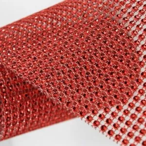VASE WEDDING DECORATION TRIMMING MESH 10 YARD (red)-VAS3