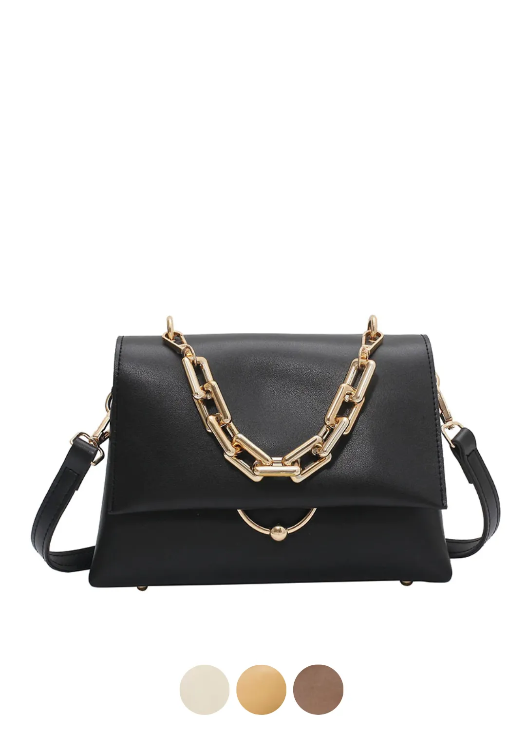 Venia Women's Leather Flap Crossbody Handbag